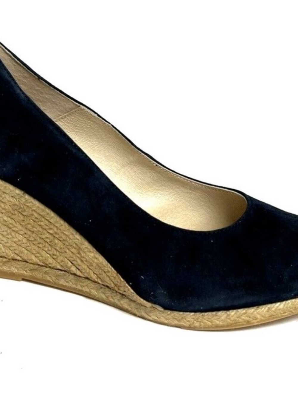 Eric Michael Navy Suede Espadrille Wedge EU39 NWT